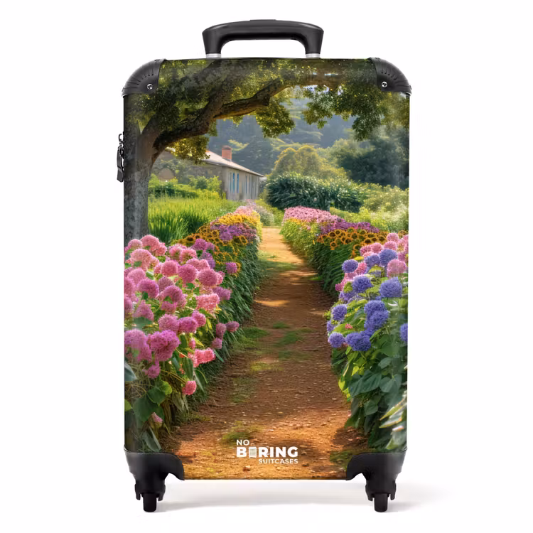 Koffer - Tuinpad met bloemen — 1
