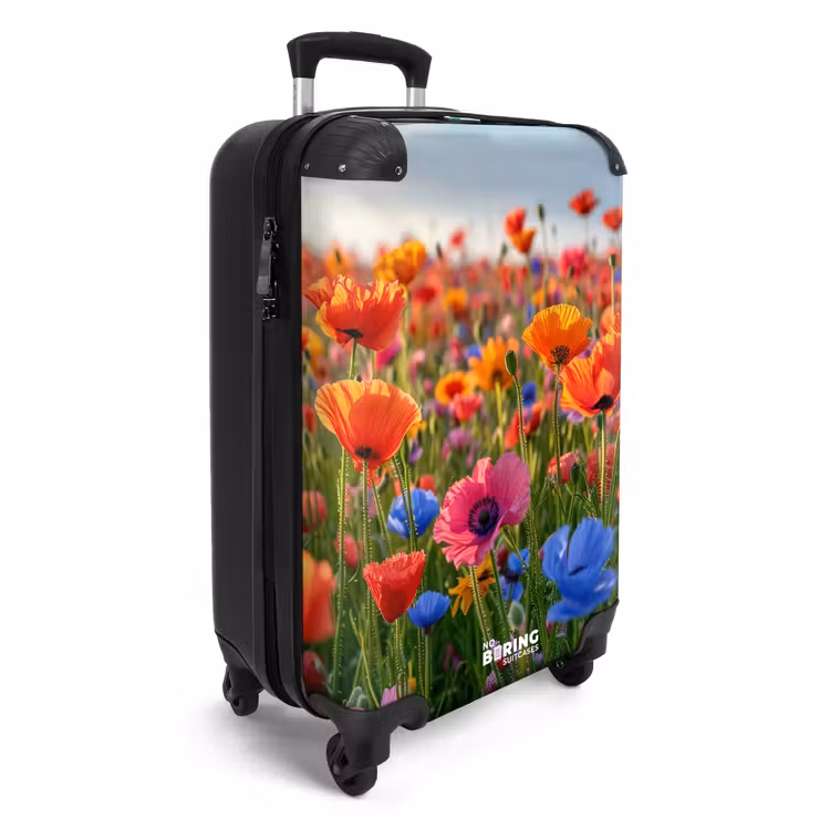 Koffer - Veld met kleurrijke klaprozen — 4