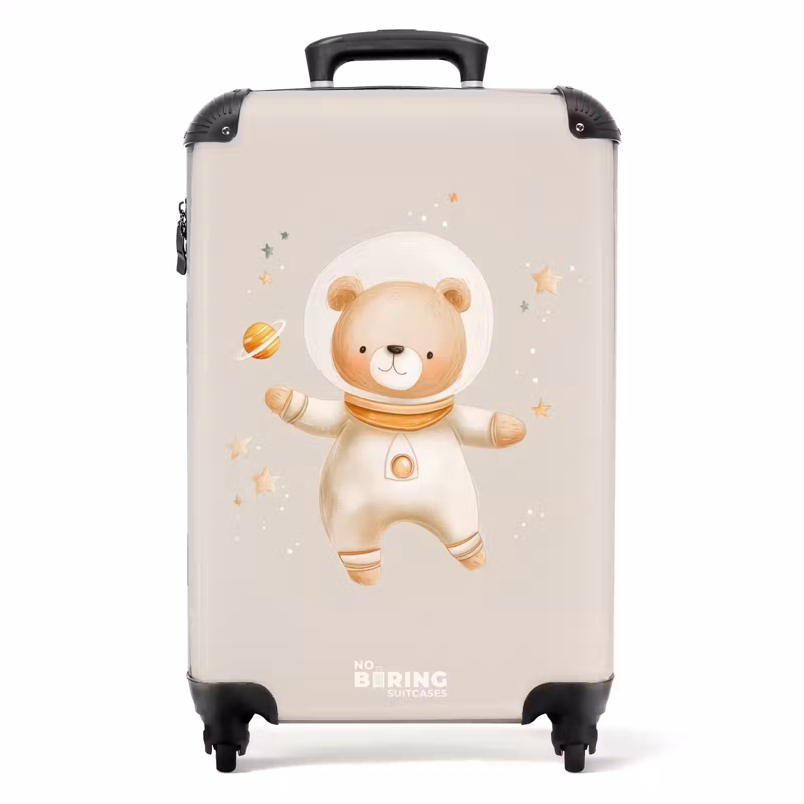 Koffer - Beige ruimtebeer zweeft tussen sterren — 1