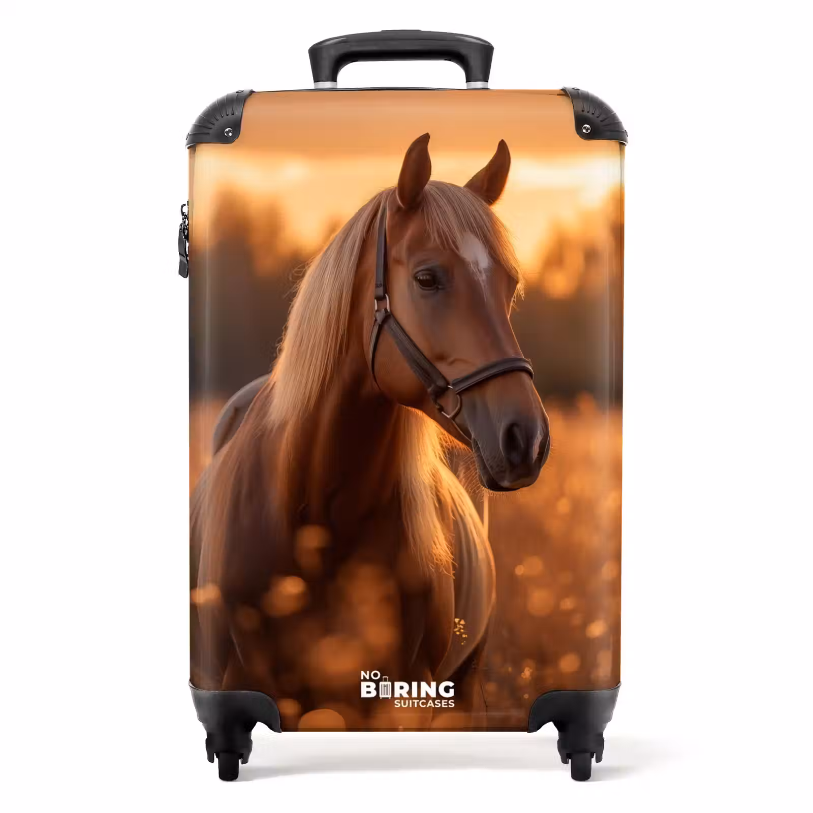 Koffer - Bruin paard in weiland — 1
