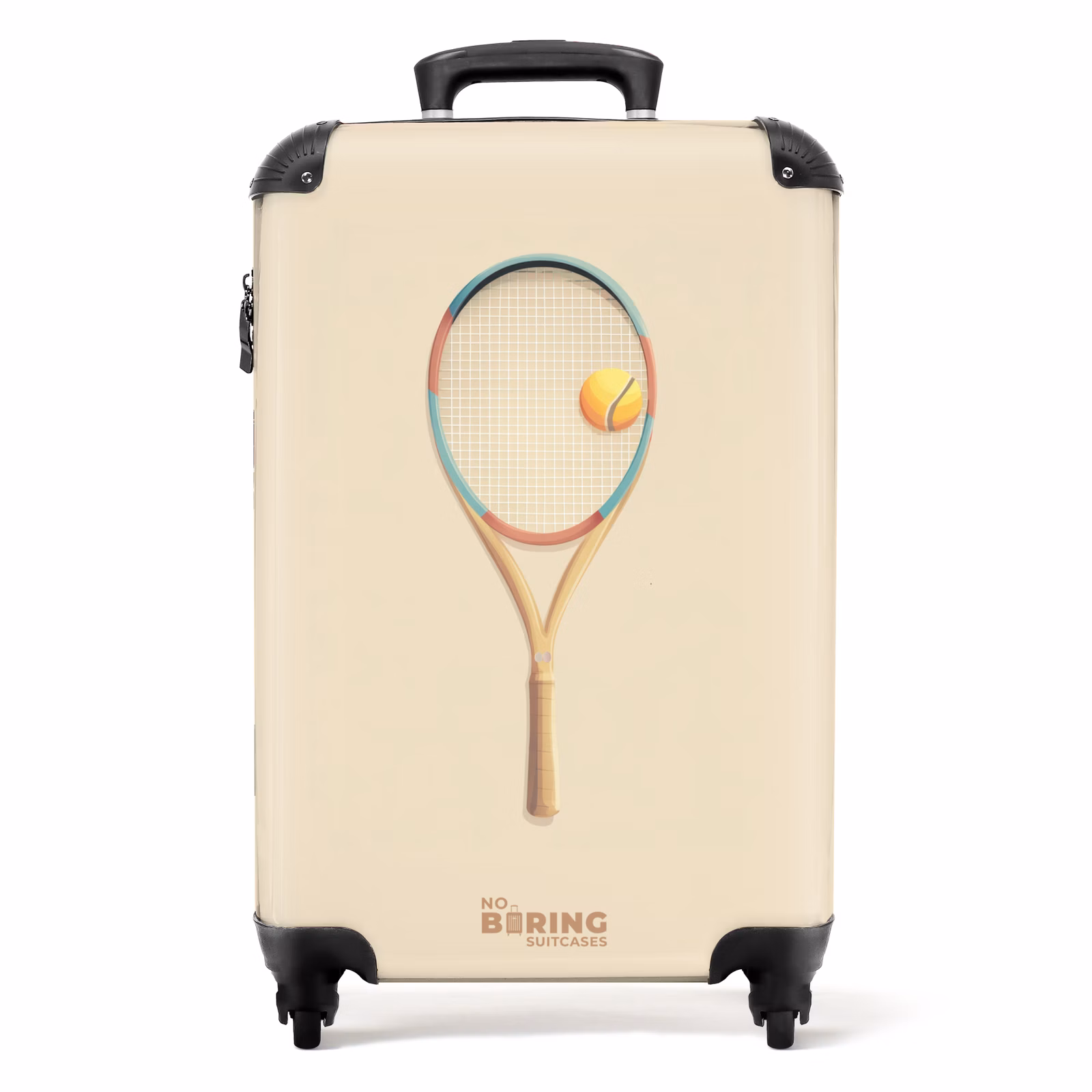 Koffer - Een tennisracket in beige tinten — 1