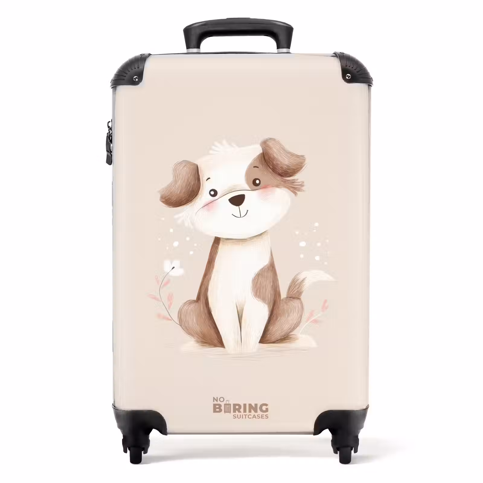 Koffer - Hond in de kleuren bruin en beige — 1