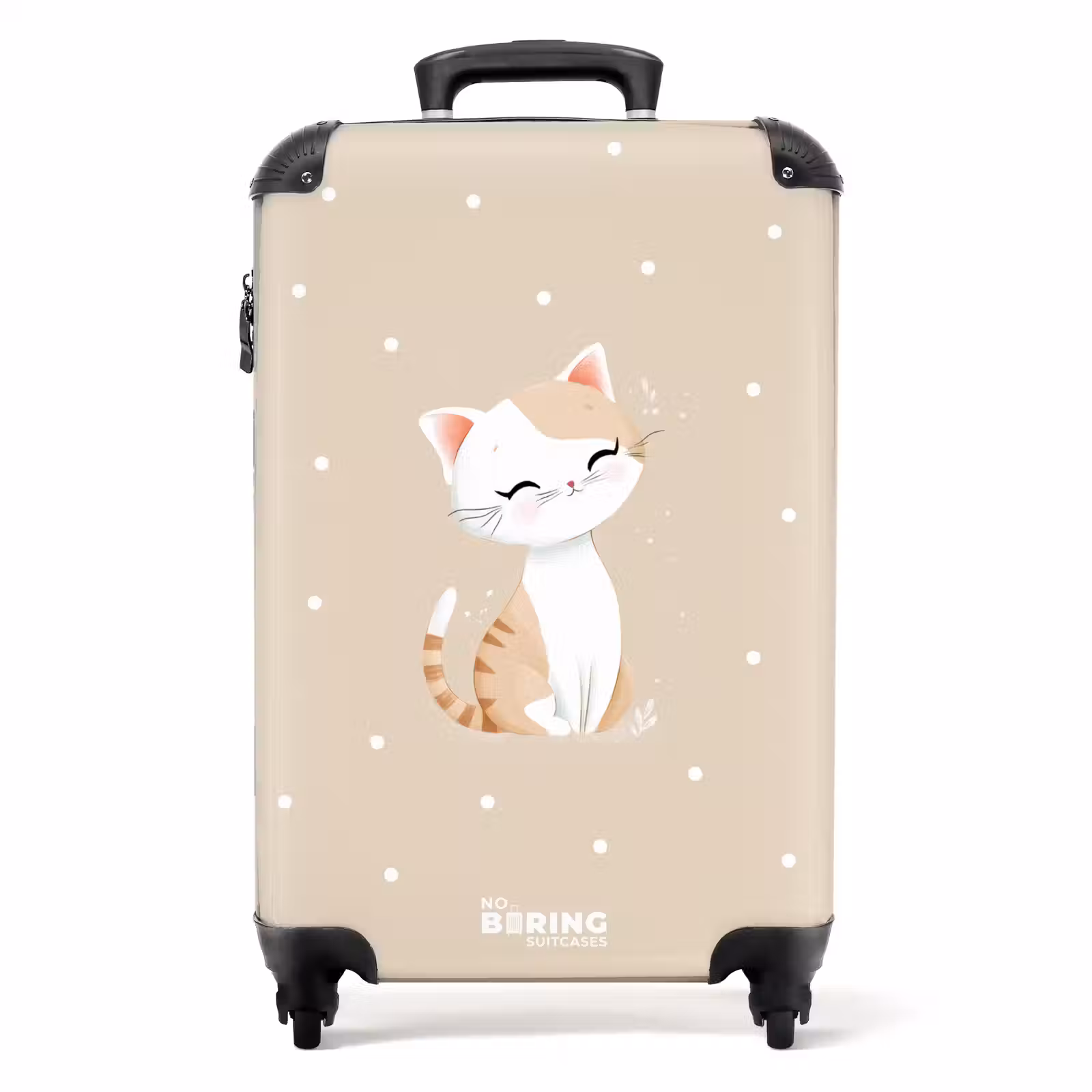 Koffer - Kat omringd door beige stippen — 1