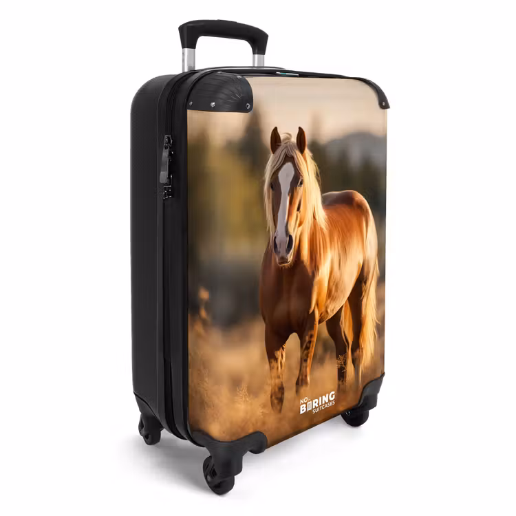 Koffer - Bruin paard in een weiland — 4