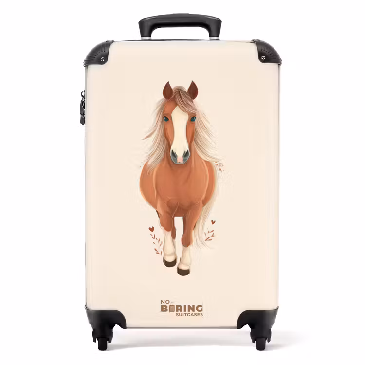 Koffer - Bruin paard in gallop — 1
