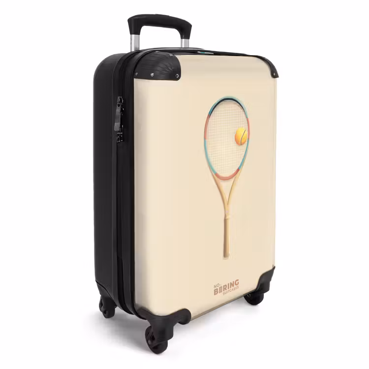 Koffer - Een tennisracket in beige tinten — 4