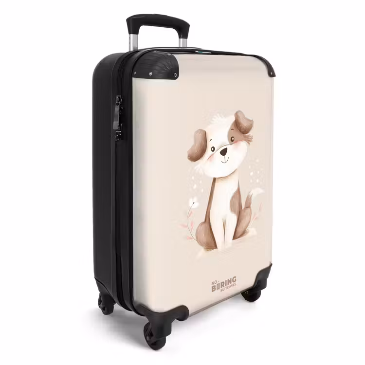 Koffer - Hond in de kleuren bruin en beige — 4