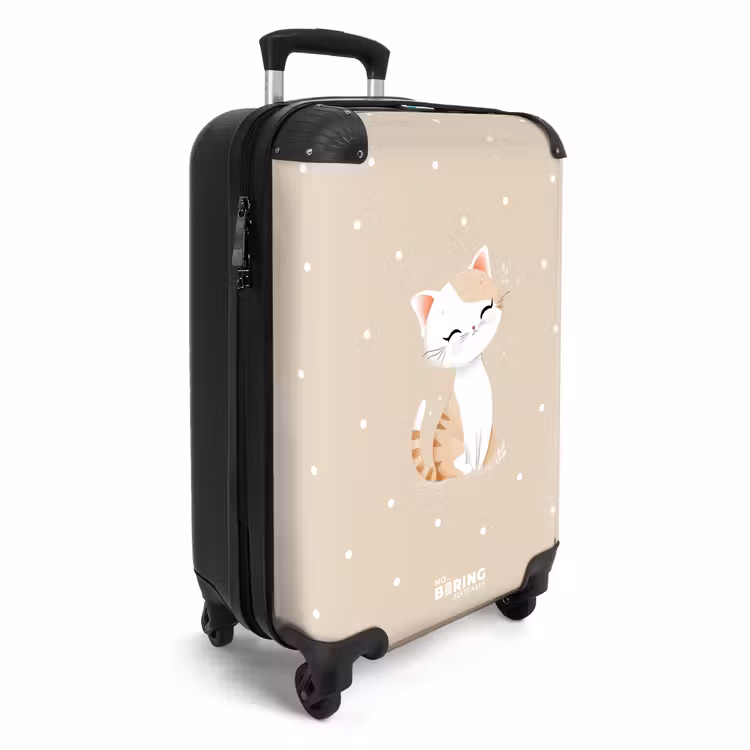 Koffer - Kat omringd door beige stippen — 4