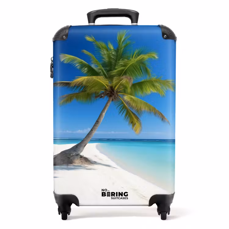 Koffer - Palmbomen op strand — 1