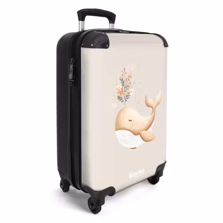 Koffer - Walvis in pastel beige kleuren — 4