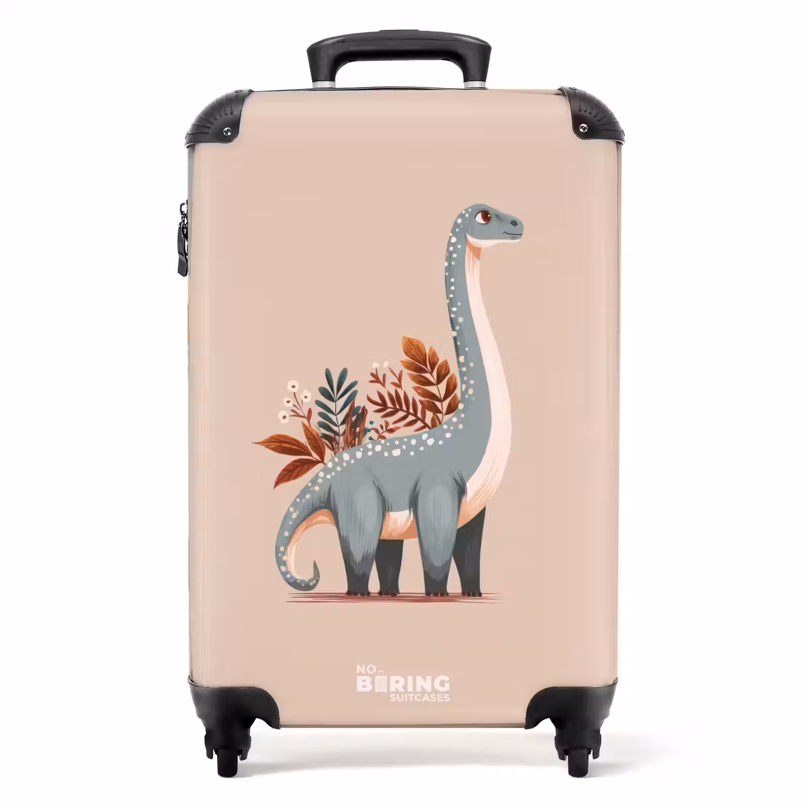 Koffer - Blauwe dinosaurus op een beige achtergrond — 1
