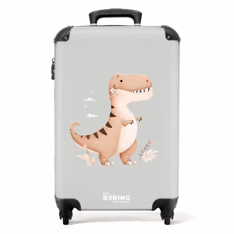 Koffer - Dino in beige en grijze kleuren — 1