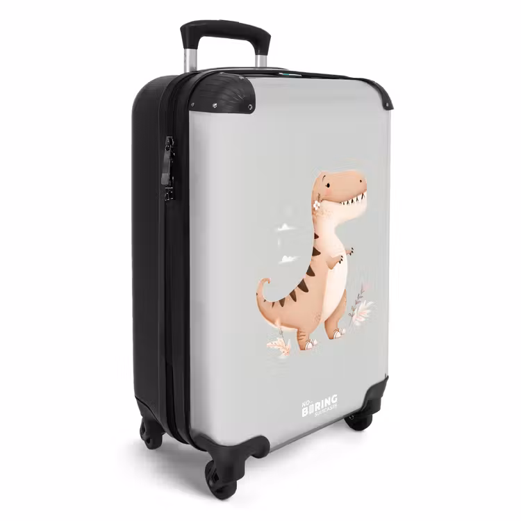 Koffer - Dino in beige en grijze kleuren — 4