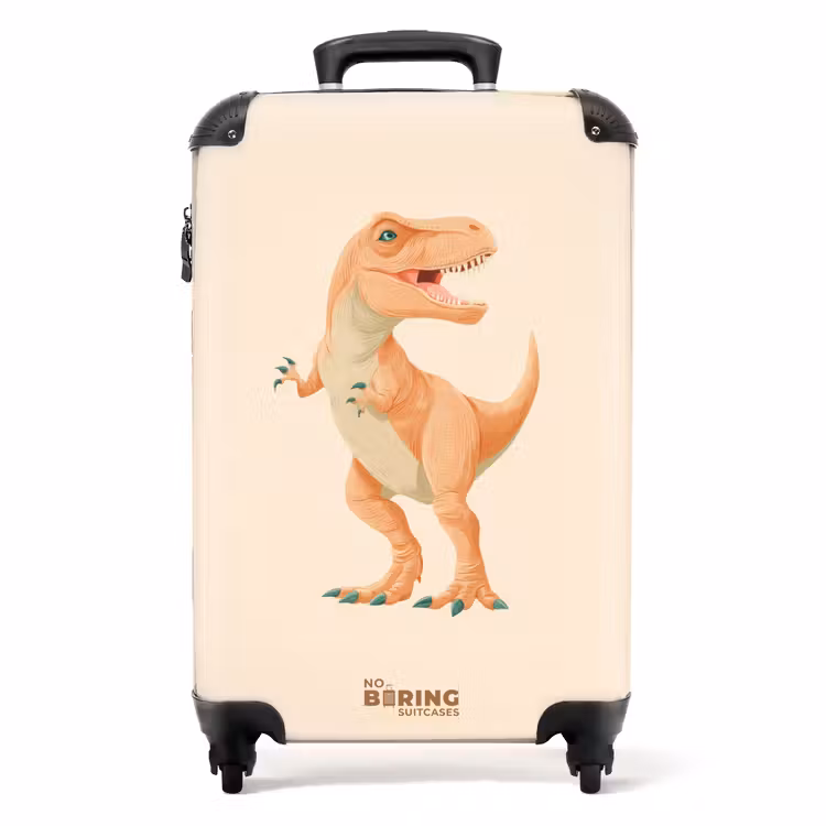 Koffer - T-rex dino in oranje kleuren — 1