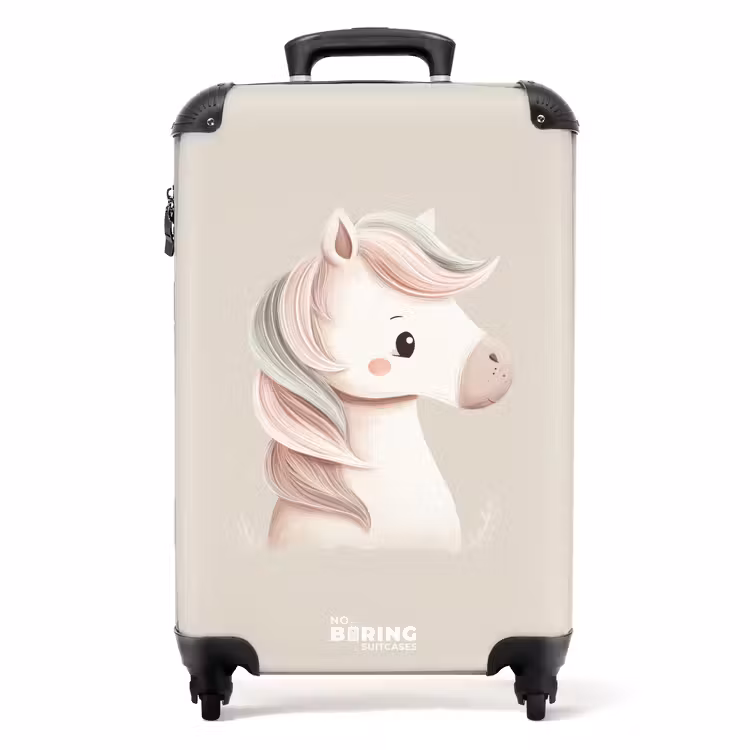 Koffer - Eenhoorn in roze pastel kleuren — 1