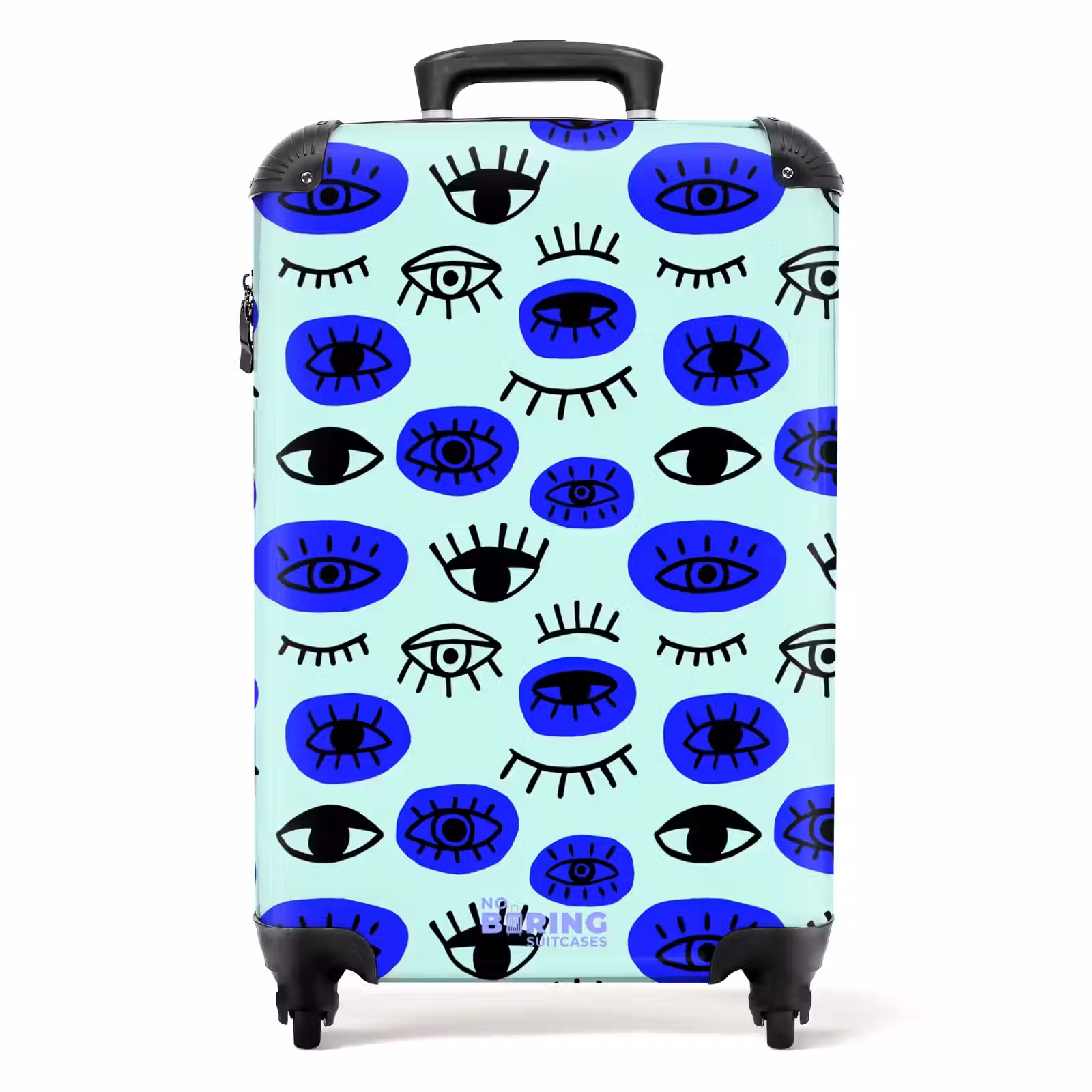 Koffer - Ogenpatroon in blauw en zwart — 1