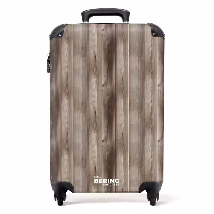 Koffer - Vergrijsd verticaal hout motief — 1