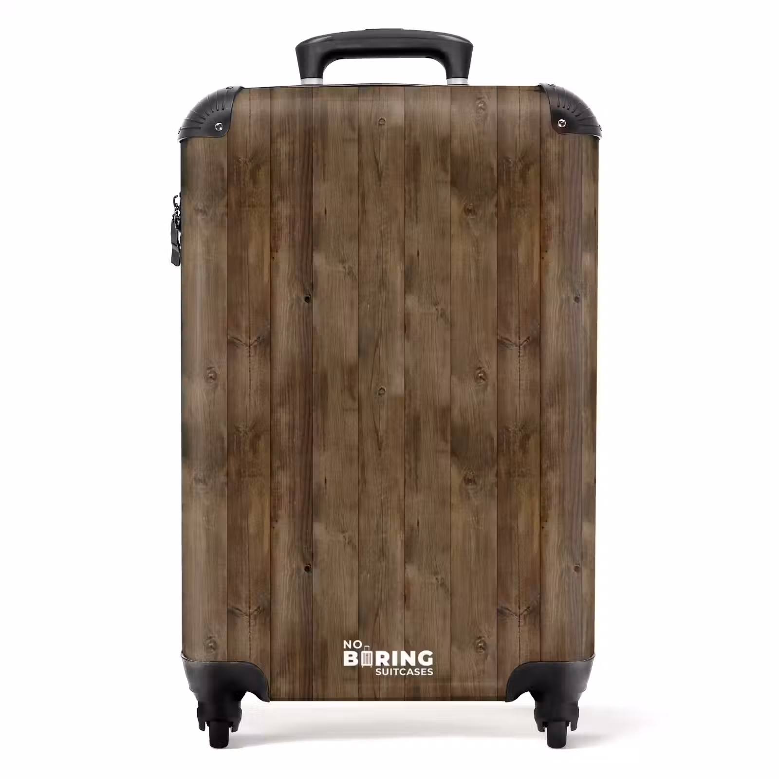 Koffer - Bruine verticale planken met verweerde houtstructuur — 1