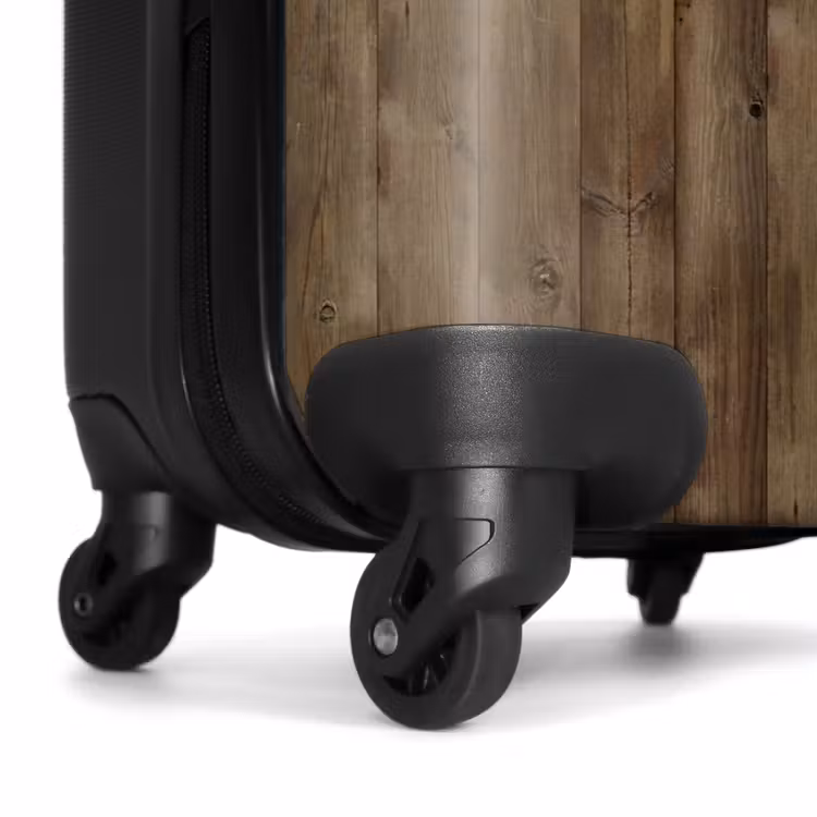 Koffer - Bruine verticale planken met verweerde houtstructuur — 6