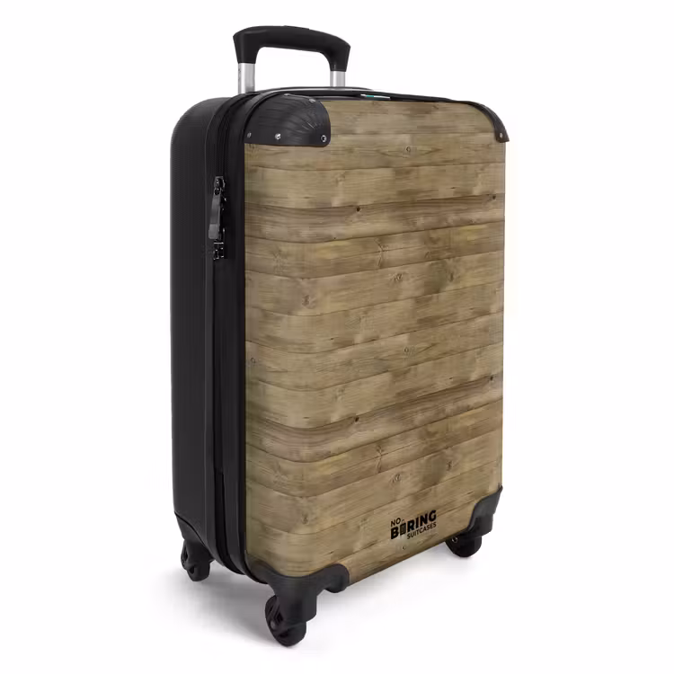 Koffer - Olijfgroene houten structuur met natuurlijke imperfecties — 4