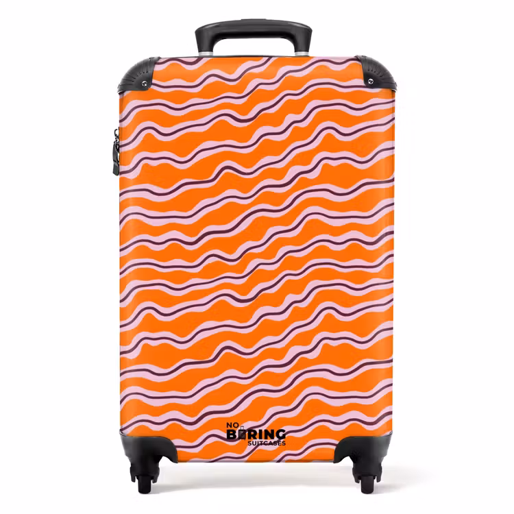 Koffer - Retro - Golvend - Oranje — 1