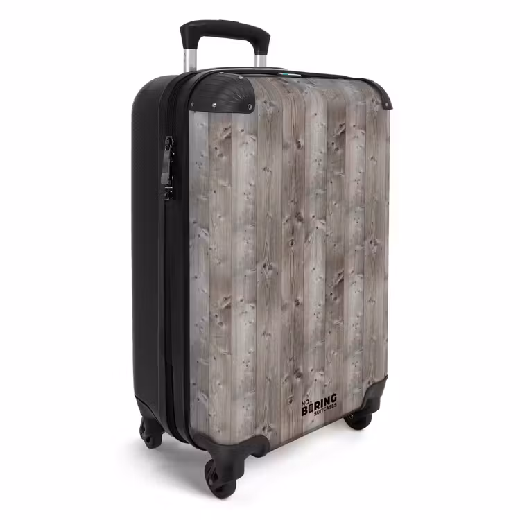 Koffer - Vergrijsd hout met noesten en verticale lijnen — 4