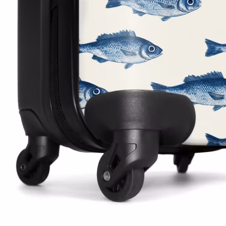 Koffer - Vis - Patroon - Blauw — 6