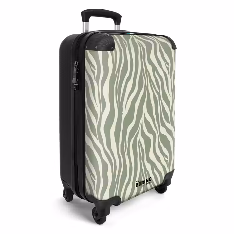 Koffer - Zebra - Motief - Groen — 4