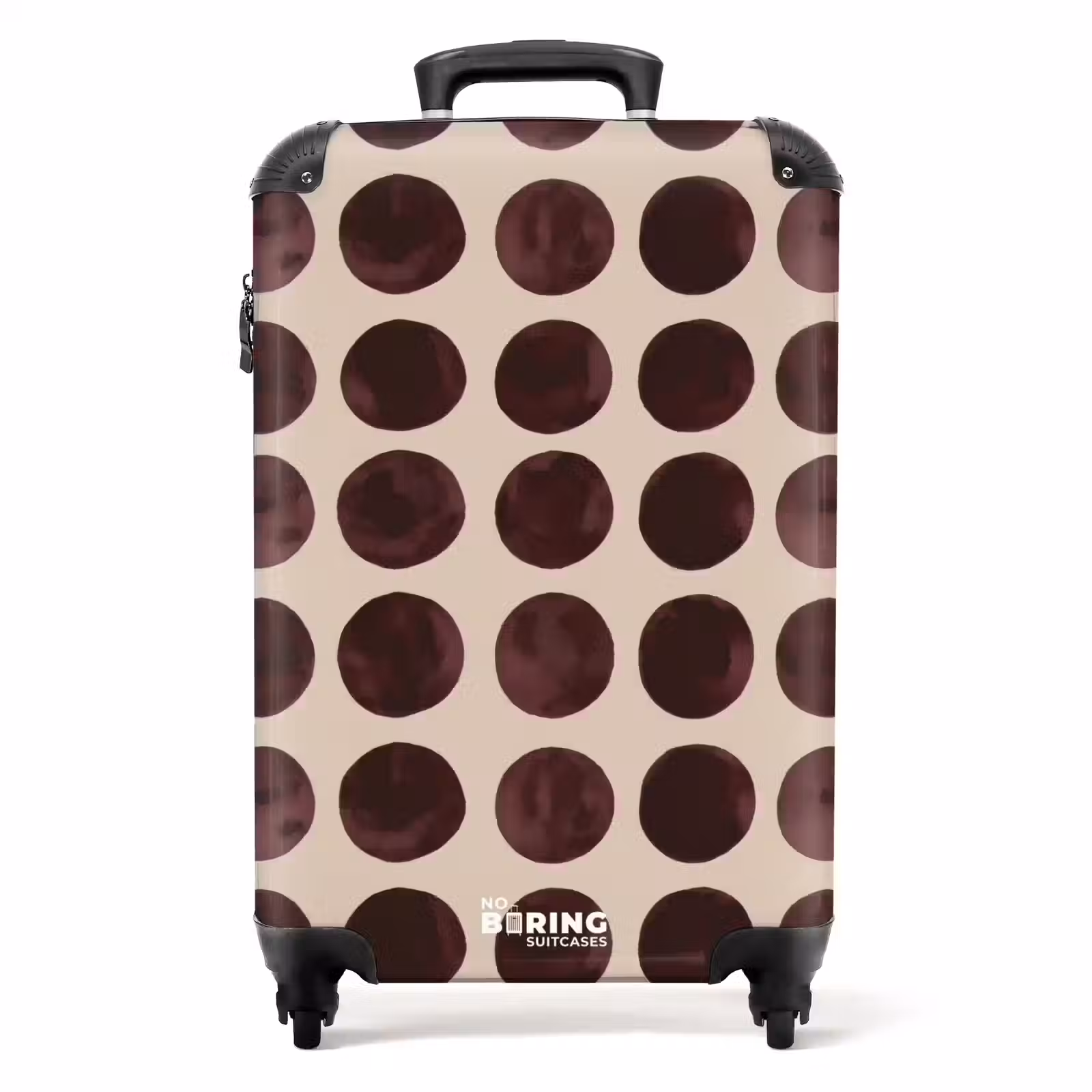 Koffer - Stippen - Patroon - Bruin — 1
