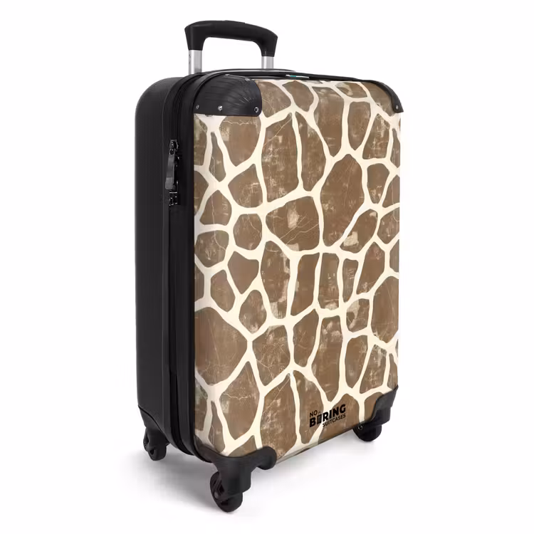 Koffer - Giraf - Patroon - Beige - Bruin — 4