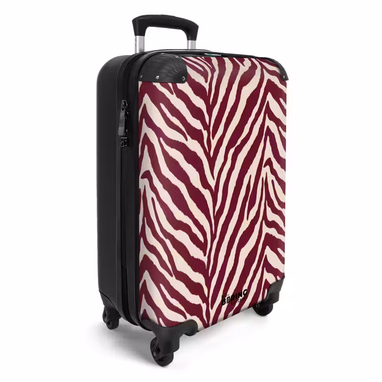 Koffer - Zebra - Motief - Bordeaux - Rood — 4