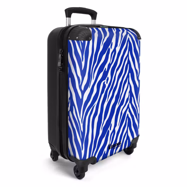 Koffer - Zebra - Patroon - Kobalt - Blauw — 4