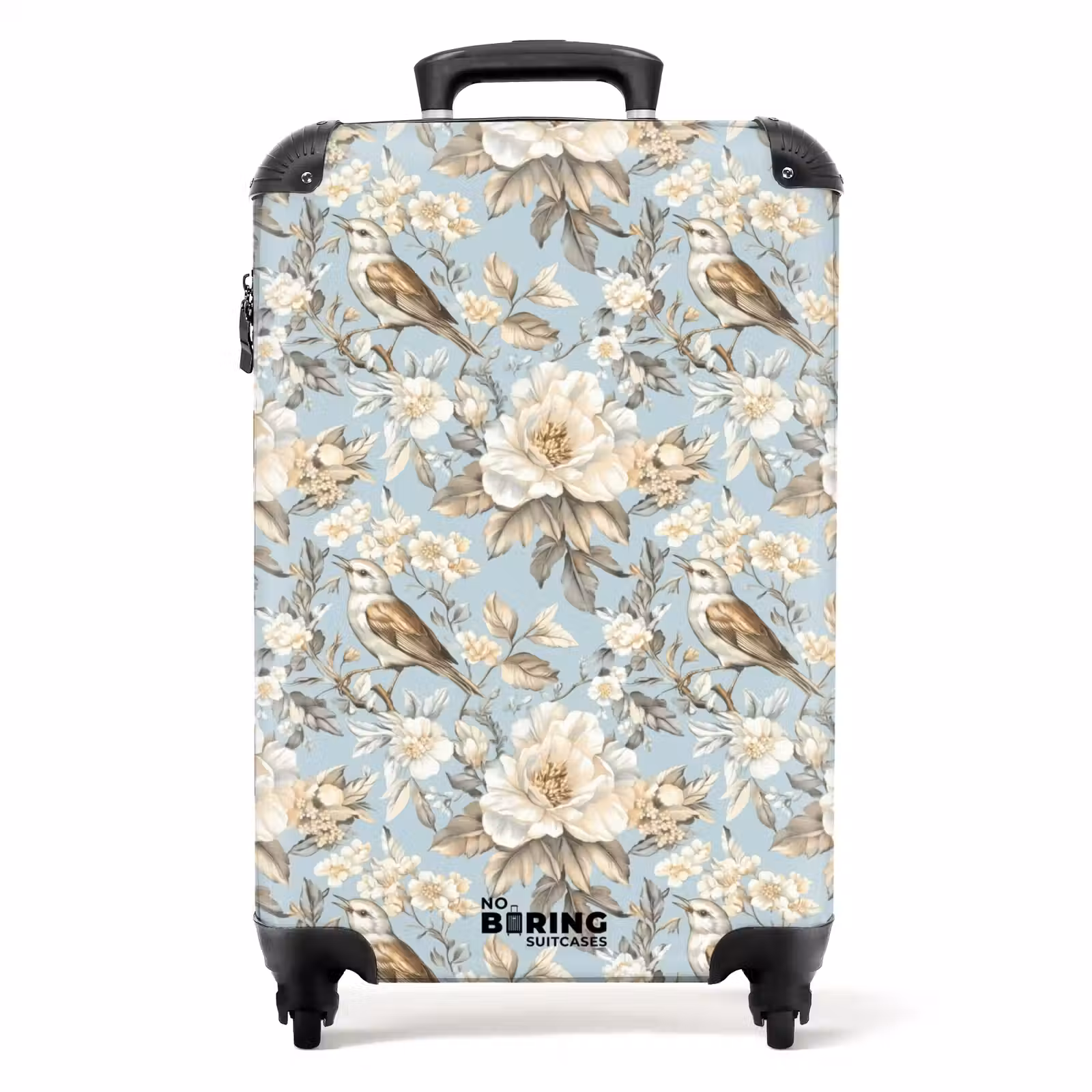 Koffer - Botanisch - Zangvogel - Blauw — 1
