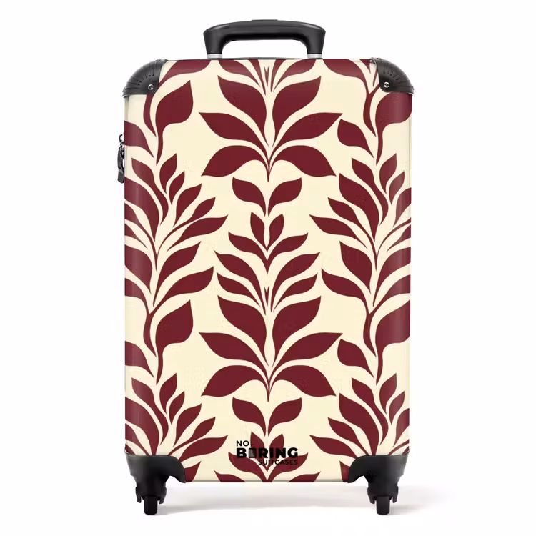 Koffer - Abstract - Bladeren - Burgundy — 1