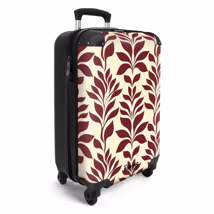 Koffer - Abstract - Bladeren - Burgundy — 4
