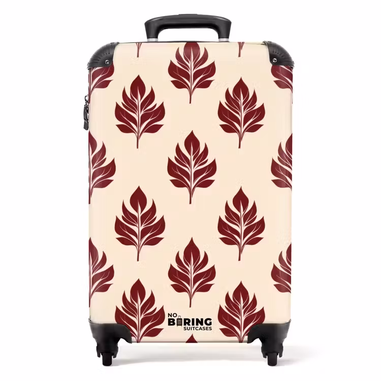 Koffer - Botanisch - Patroon - Bordeaux — 1