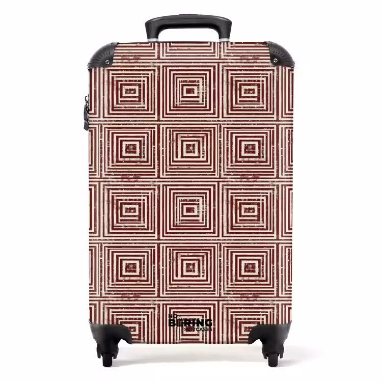 Koffer - Geometrisch - Patroon - Rood — 1
