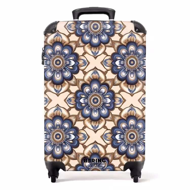 Koffer - Floraal - Ornament - Blauw — 1