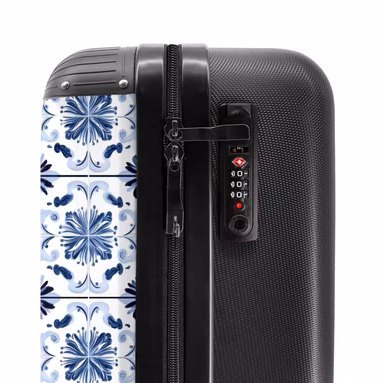 Koffer - Patroon - Tegel - Blauw — 5