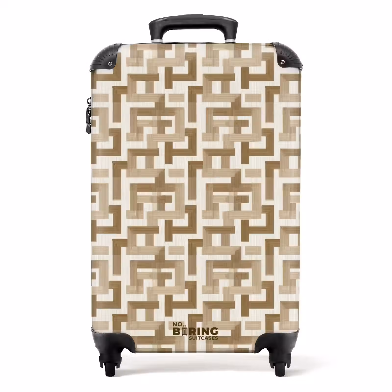 Koffer - Geometrisch - Retro - Bruin — 1