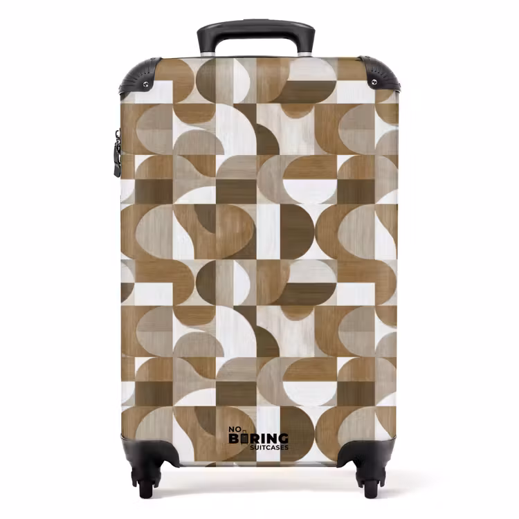 Koffer - Abstract - Retro - Bruin — 1