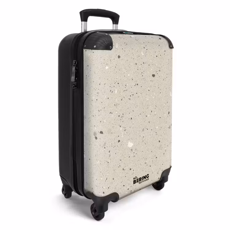 Koffer - Lichtbeige - Terrazzo - Grijs — 4
