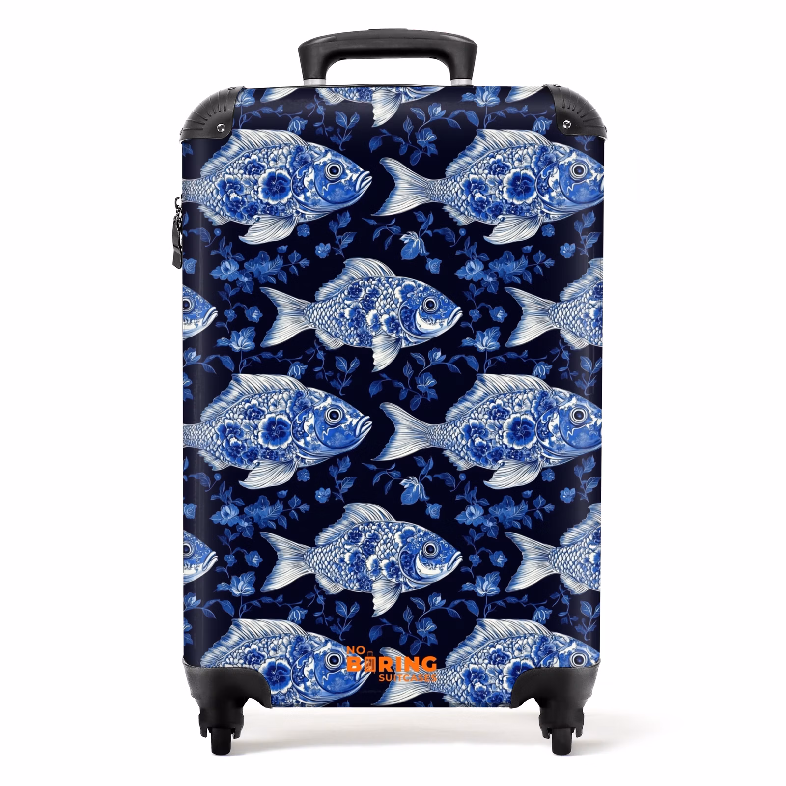Koffer - Vissen - Bloemen - Blauw — 1