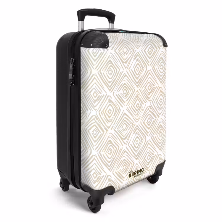 Koffer - Abstract - Ruit - Beige — 4