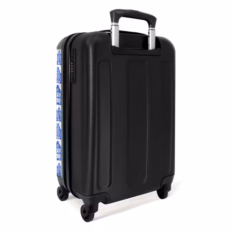 Koffer - Patroon - Huizen - Blauw — 2