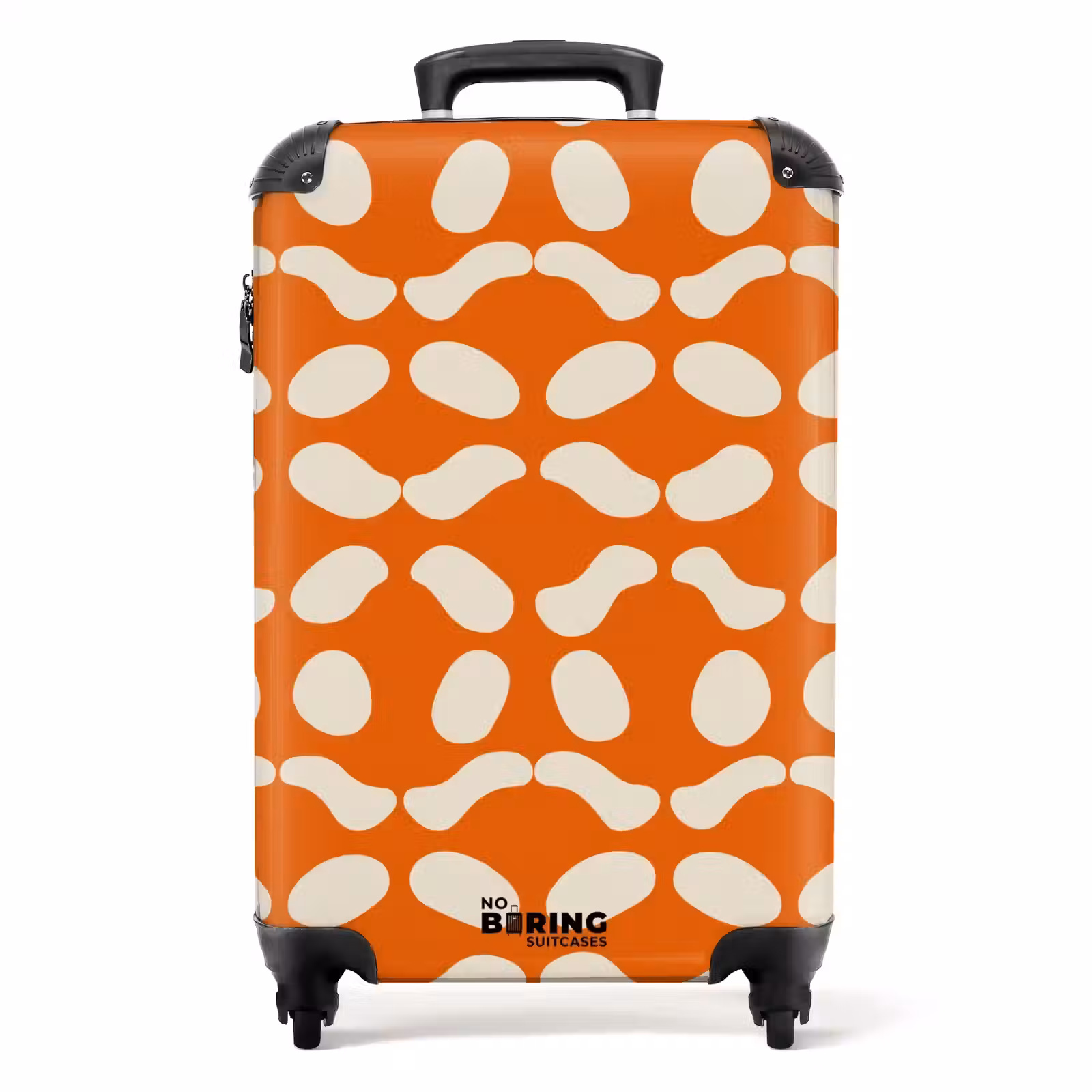 Koffer - Oranje - Ruitpatroon - Wit — 1
