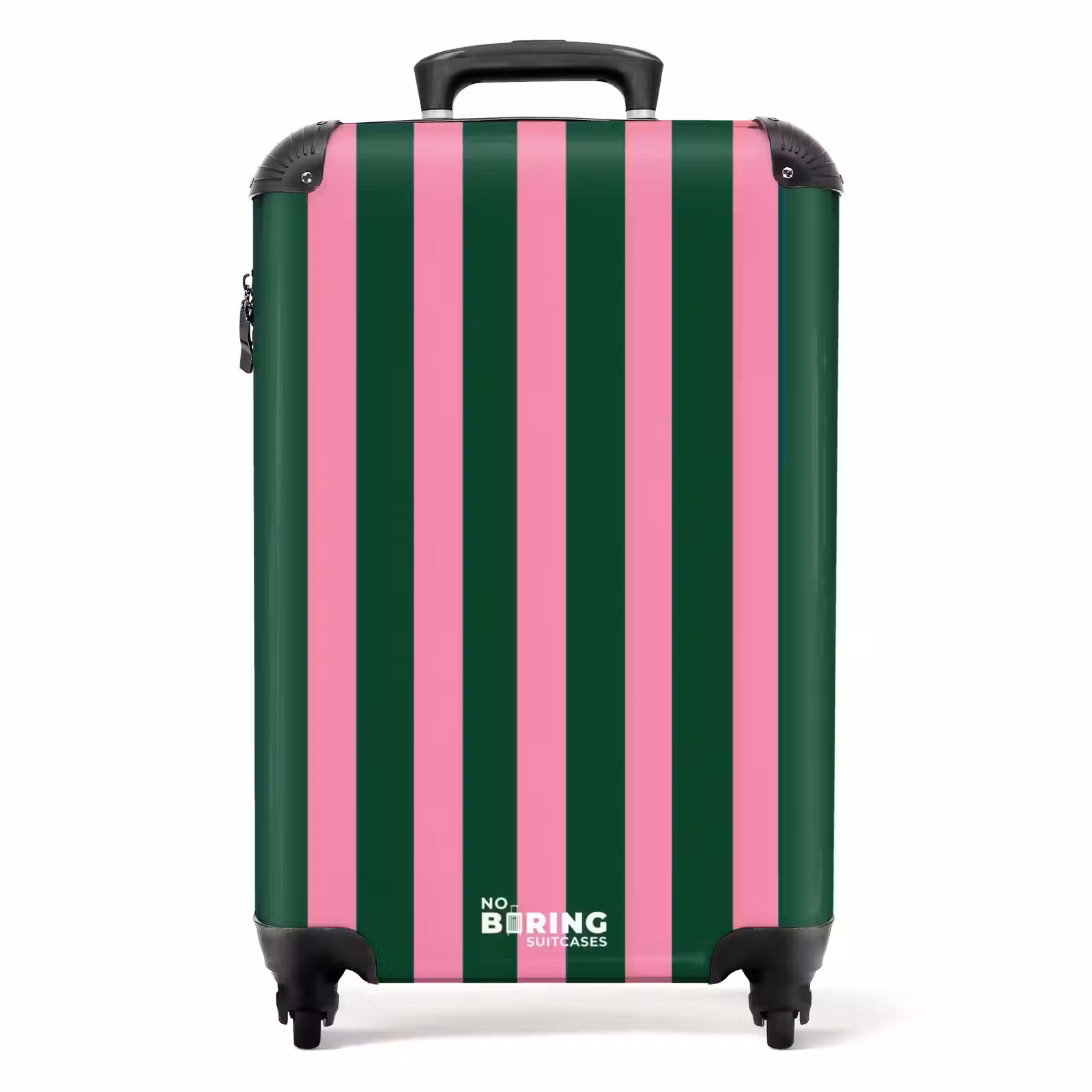 Koffer - Verticale strepen - Groen - Roze — 1