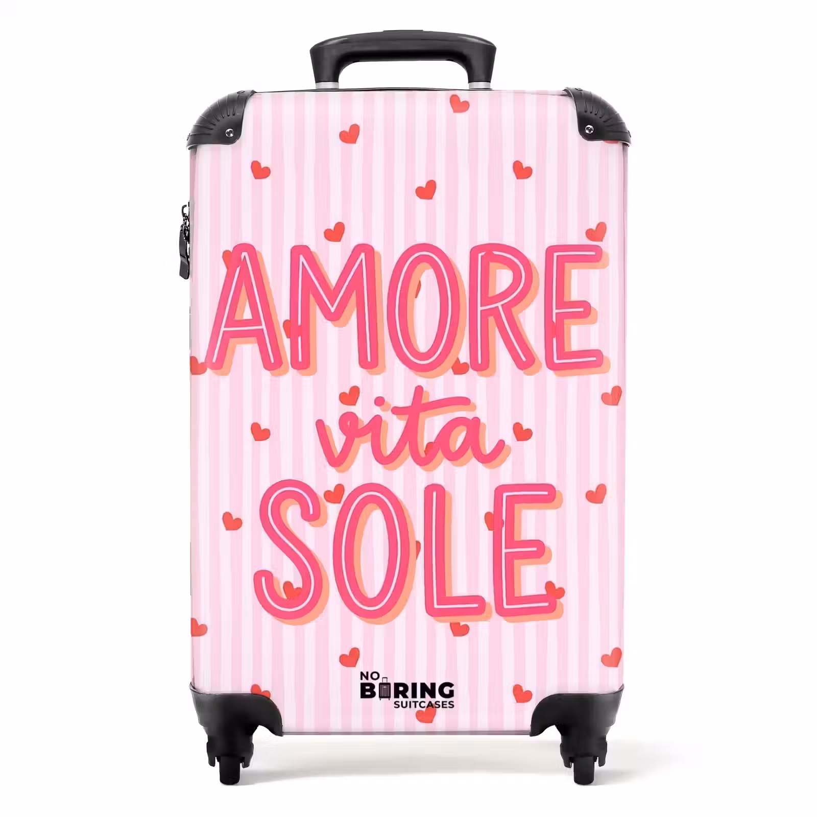 Koffer - Amore vita sole - Roze - Hartjes — 1