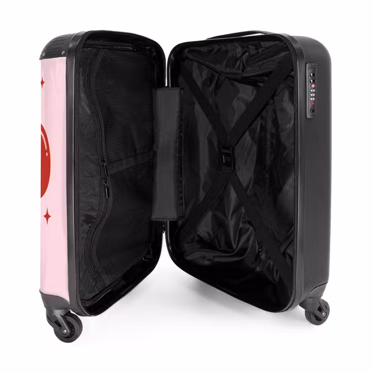 Koffer - Bloem - Roze - Hartjes — 3