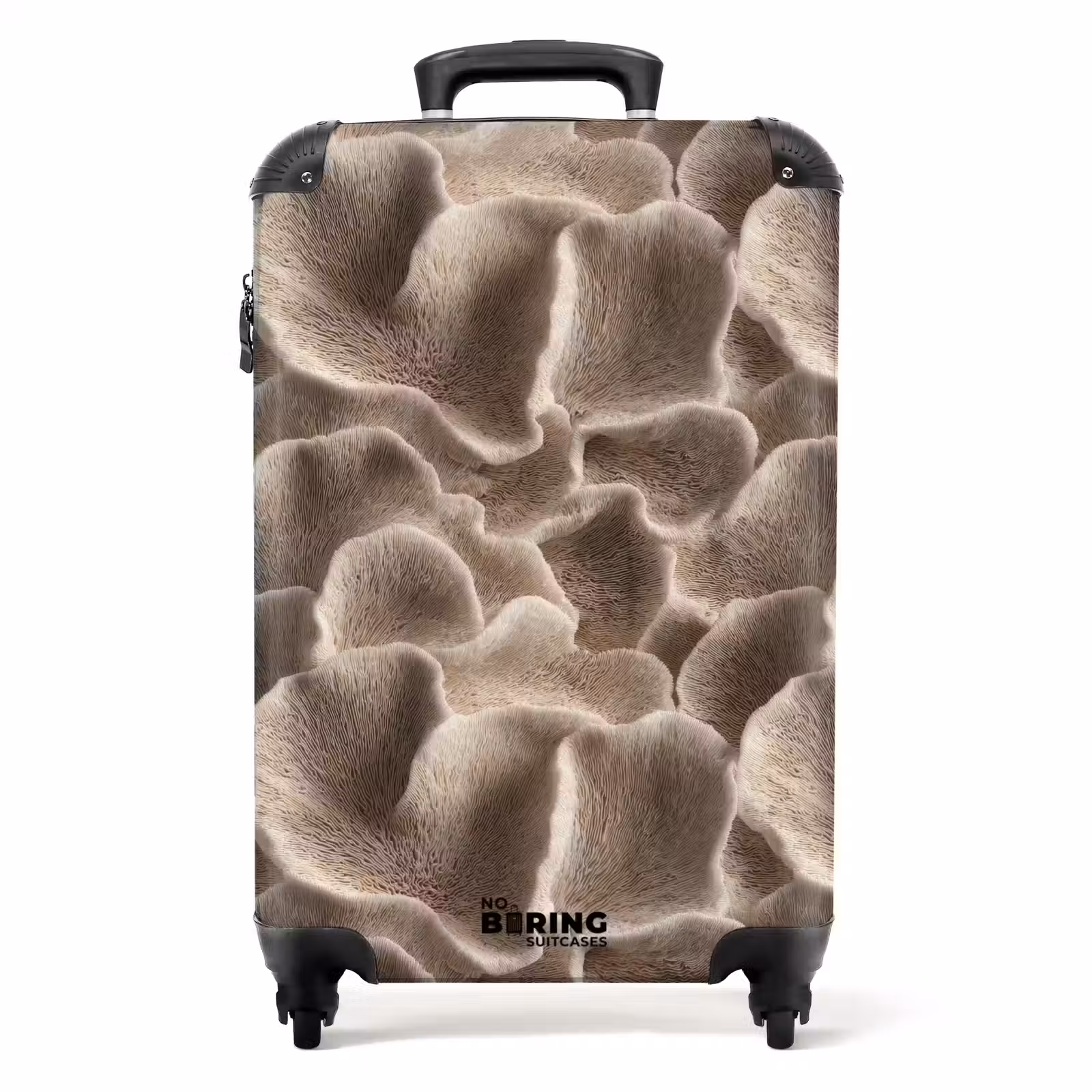 Koffer - Waaiervorm - Beige - Vezel textuur — 1